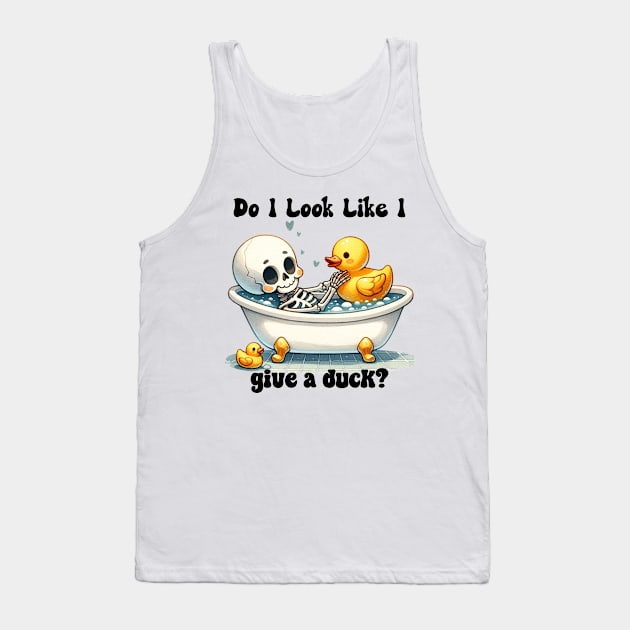 "Do I Look Like I Give A Duck?" Skeleton Tank Top by FlawlessSeams